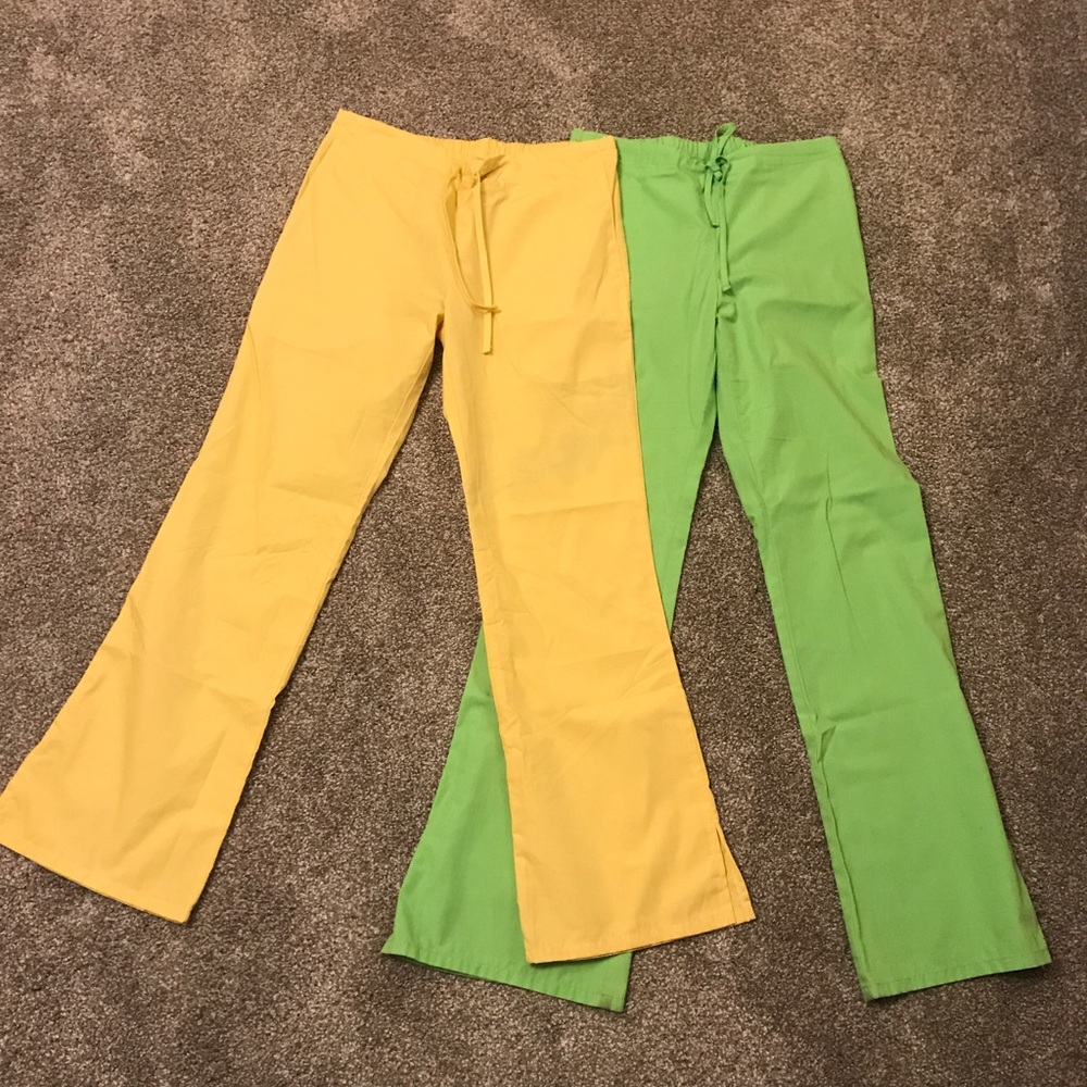 Set of 2 Cherokee XXS Drawstring flare scrub pants